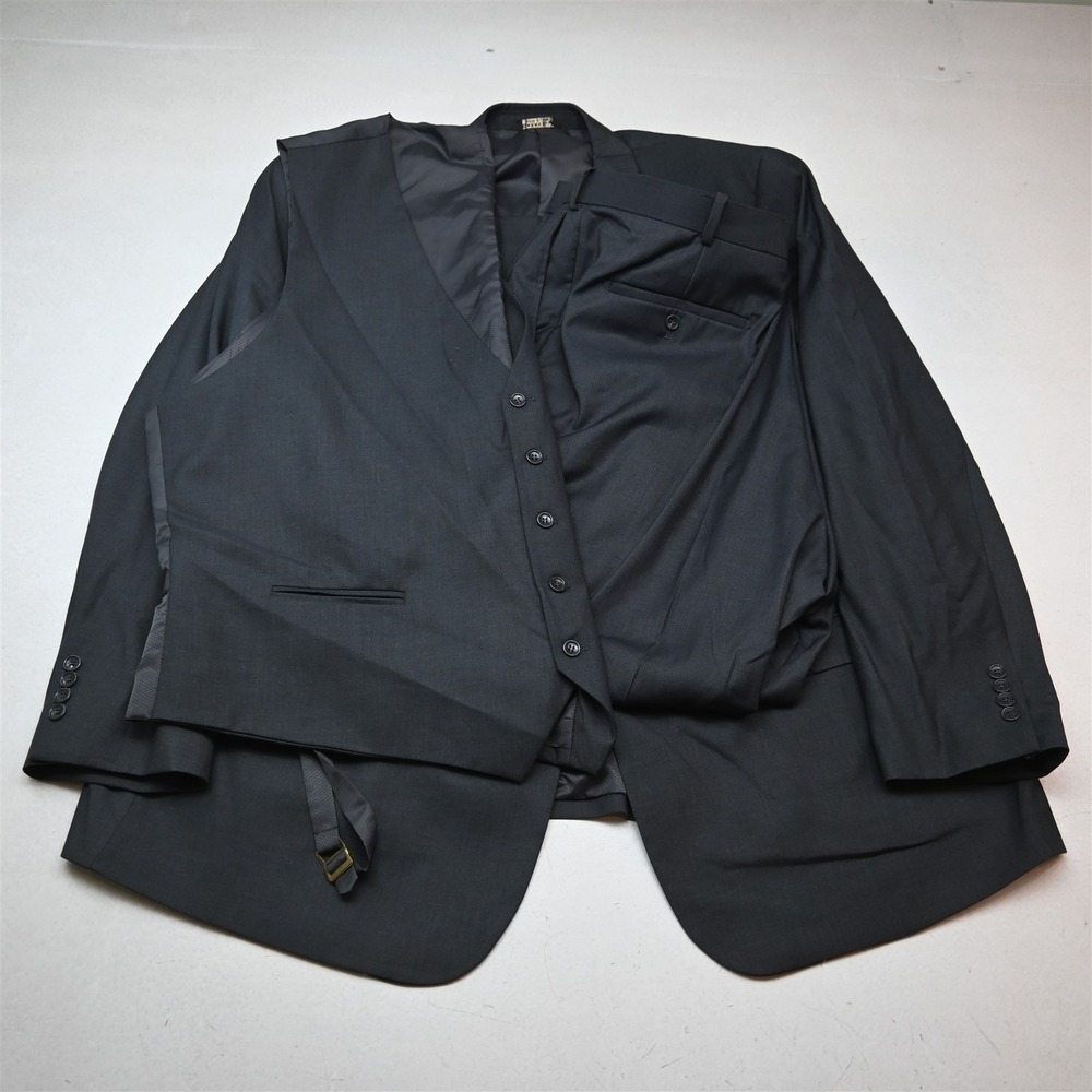 Caravelli 56L 42x34 Gray 3 Piece Vest Mens Jacket Pants Suit